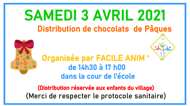 Distribution de chocolats de Pâques